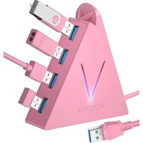 JoyReken FlyingVHUB 4 Port USB Data Hub Pink 3.0 rožinė
