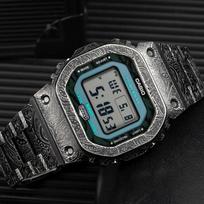 CASIO individualus laikrodis modifikuota serija teigiamas Bluetooth laiko sinchronizavimas metalas pažangi graviravimo retro sendintas taip GW-B5600MG-1 mėlyna
