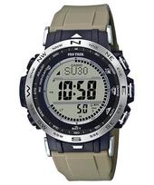 Casio Pro Trek Vyriškas Nerūdijančio Plieno 100M Atsparus Vandeniui Skaitmeninis Žadintuvas Kvarcinis Laikrodis PRW-30-5 ruda