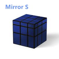 Qiyi Mirror S 3X3 Magic Cube Puzzle Speed Magic Cube Golden/Silver/Blue Sticker Cube Toys Birthday Christmas Gifts For Children blue