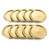 Nepralaidūs butelių dangteliai Plati anga Skardinės laikymo juostelės Stiklainio dangtelis Stiklainio dangteliai Konservavimo dangteliai 10PCS 70mm Gold Lids