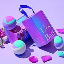 Long-lasting foam bath bomb Sparkling bubble bath bath bomb + premium package, 2 pieces (Loder Bath) blue