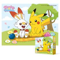 150-piece jigsaw puzzle - Pokemon Pikachu and Flame Bunny, popular Korean puzzle yellow
