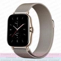 Milanese loop band For Amazfit GTS/2/2e/3/4/GTS2 Mini/GTR/47mm/GTR2/3/4/5/Pro stratos Bracelet Amazfit bip 6 5 20mm/22mm strap 22mm watch band gray