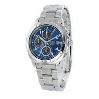 Seiko Watch Men's Chronograph Waterproof Date Display Stainless Steel snd193p white