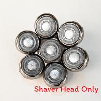 Electric Shaver Replacement Head Seven Steel Floating Blades For Men Grooming Magnetic Suction Interface pilka spalva