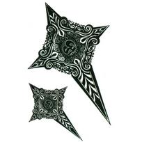Dalmore lettering henna tattoo tattoo sticker, AE 34, 2 pieces black