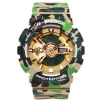 Casio G-Shock Bape Collaboration Camouflage Quartz Watch Rubber Strap Men watches Gold GA-110APE-5A Camouflage black