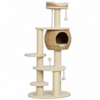 Didelis draskyklė 132 cm, su nendrių pintu guoliu, 3 draskymo stulpai, guolis, 3 žaislo kamuoliukai, 1-2 katėms iki 6 kg