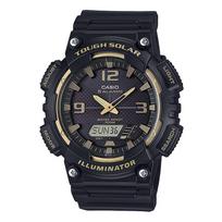 Casio CASIO Tough Solar Ana-Digi Quartz Watch AQ-S810 serijos vyriškas užjūrio modelis (Juoda x auksinė AQ-S810W-1A3V) black