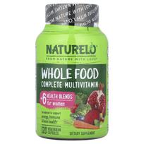NATURELO, natural food multivitamin for women, 120 vegetable capsules