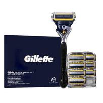 Gillette Fusion ProShield Yellow 8 skutimosi peiliukai + 1 Fusion ProGlide skustuvas, korėjietiškas skutimosi peiliukas gray