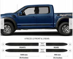 Ford F-150 Raptor – JUODOS šoninių durų bagetai
