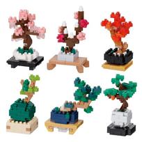 Kawada Nano Block Mini Nano Bonsai (DĖŽĖ) NBMC63S 1 DĖŽUTĖ 6 vnt., iš viso 6 tipai blue