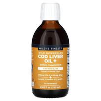 Wiley's Finest, Norwegian Wild Cod Liver Oil+, Orange Bliss, 8.45 fl oz (250 ml)