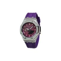 CASIO Custom Collection GA2100 Quartz Movement Fluoroelastomer Strap Watch Men's Watches GA-2100SKE-7A(Watch3--) Purple Strap gray