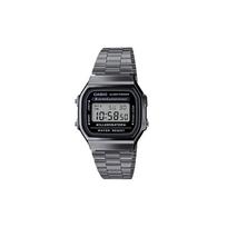 Casio VINTAGE Series-A168 Retro Small Square Waterproof Quartz Movement Stainless Steel Strap Japanese and Korean Watch Men's Watch Black A168WGG-1A juoda