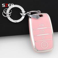 3 4 Buttons Tpu Car Remote Key Case Cover Shell Fob For Kia Sportage Cerato Optima K2 K3 K4 K5 Rio Picanto Soul Sorento Sedona white