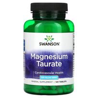 Swanson, magnio tauratas, 100 mg, 120 tablečių