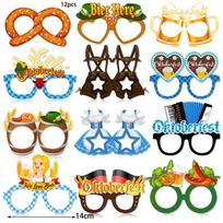 Paper Party Glasses Oktoberfest Festival Decorations Photo Props Cartoon Style DJ Goggles DJ Glasses 0110 black