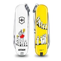 VICTORINOX Classic SD a su 7, įskaitant plokščiagalvį, nagų ir Puikiai tinka lauke ir nelaimės Atsparus ir šis Moomin kolekcijos Little My Šviesa yra geltona