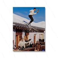 Vintažinis slidinėjimo plakatas Retro slidinėjimo sienos menas Apres Ski dekoras Baro vežimėlio spaudinys Nardymas Prabangus plaukiojimas valtimis Madingo buto drobės paveikslas 30X40CM No Framed gray