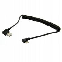 Kampinis Usb-c 3.1 spiralinis laidas, 1m, dešinysis
