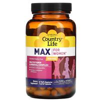 Country Life, Max for Women, Multivitamin and Mineral Complex, Iron-Free, 120 Veggie Capsules