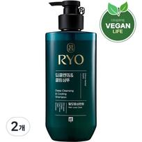 Ryo Cheong-A Deep Cleansing & Cooling Shampoo Citrus Fragrance, 480ml, 2 pcs. black