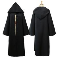 Helovino Cosplay Žvaigždžių karų Džedajaus pelerinas apsiaustas vyriški drabužiai XXXL black