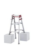Hasegawa Kogyo Telescoping Leg Ladder Stepladder 3 Tiers (Hasegawa) (With One-Touch Bar) RYZ-09c (0.72~1.03m) (10192) [2022 Model] raudona