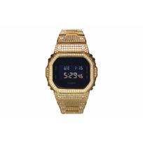 CASIO Men Black Watch DW-5600UBB-1 Gold Full Diamond Cubes black