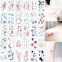Visų spalvų laikinos tatuiruotės lipdukų rinkinys, 1 rinkinys, 2 variantas white
