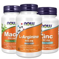Now Foods Maca + Zinc + L-Arginine 3 types of nutritional supplements, 100 tablets, 1 unit