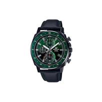 Casio Edifice serija Minimalistinis madingas kvarcinis mechanizmas Natūralios odos dirželis Žalias ciferblatas Vyriški laikrodžiai EFV-600CL-3 Black Green Watch Dial black