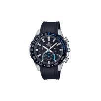 Casio EDIFICE serija 100 metrų atsparumas vandeniui kvarcinis mechanizmas dervos apyrankė japoniškas ir korėjietiškas laikrodis vyriškas laikrodis juodas ciferblatas EFS-S550PB-1A juoda