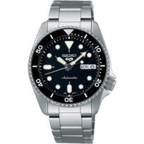 Seiko 5 Sports SRPK29K1 SKX Midi Juodas Ciferblatas Automatinis Vyriškas Laikrodis 38 mm sidabras