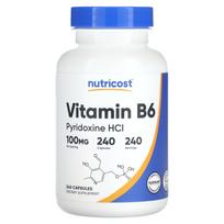 Nutricost, Vitamin B6, 100mg, 240 capsules