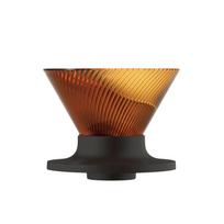 HARIO V60 Dripper NEO Tritan Resin Spiral Rib Amber Made in Japan (1-2 cups) VDN-01-AB gintaras
