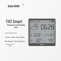 Duka TH3 Smart WiFi Temperature Humidity Monitor with Clock CN plug (adapter included) gray