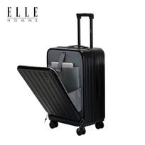 ELLE HOMME Fashion Front-Opening Carry-On Luggage 20-inch black