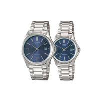 CASIO Unisex Pair Table Series Blue Watch MTP-1183A-2A<P-1183A-2A Regular Watch Box blue