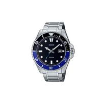 Casio MDV-107 serija 200 metrų atsparumas vandeniui kvarcinis mechanizmas nerūdijančio plieno apyrankė japoniškas ir korėjietiškas laikrodis vyriškas laikrodis juodas ciferblatas MDV-107D-1A2 juoda