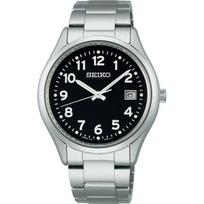 Vyriškas Seiko SBPX155 (SEIKO SELECTION S serijos saulės vyriška metalinė juosta) Apvalus laikrodis sidabrinis nerūdijantis