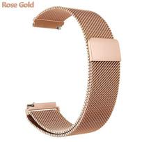 18mm 20mm 22mm Metalinis dirželis Garmin Vivoactive 3 4 4s 5 6 laikrodžiui Venu 2 2s 3s SQ apyrankė Venu 4 41mm 45mm Milanese Loop Vivoactive 5 or 6 rožinio aukso spalvos