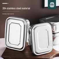 304 Stainless Steel Rectangular Lunch Box black