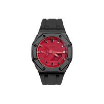 CASIO Unisex Liquid Crystal,Analog Dual Display Series 44mm Red Watch GA-2100-4A(Watch1--) Regular Watch Box red