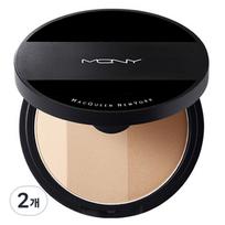 McQueen New York Fake Up 3 Color Shading 9g, Beige Brown, 2 Pieces brown