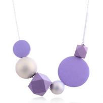 JMXD-Candy Wood Bead Pendant Necklace Women's Pearl Necklace