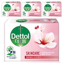 Dettol skin care bath soap floral scent, 100g, 4 pieces green